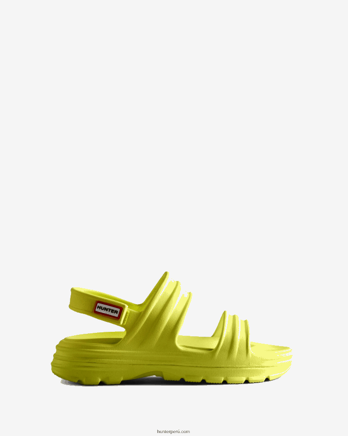 mujer Hunter sandalia flor amarillo picante Z28R2N243