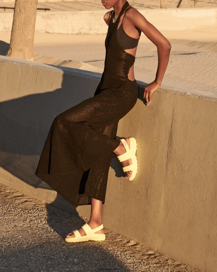 mujer Hunter sandalia flor amarillo picante Z28R2N243