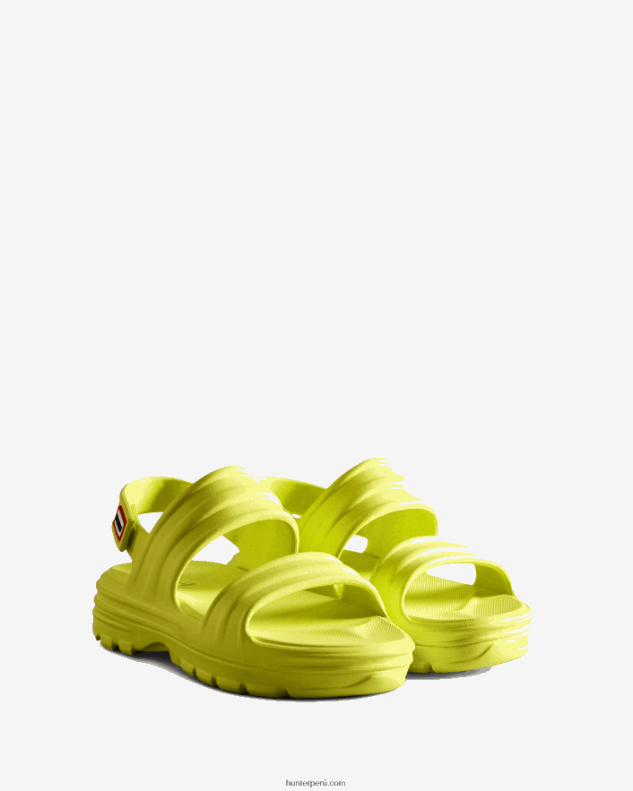 mujer Hunter sandalia flor amarillo picante Z28R2N243