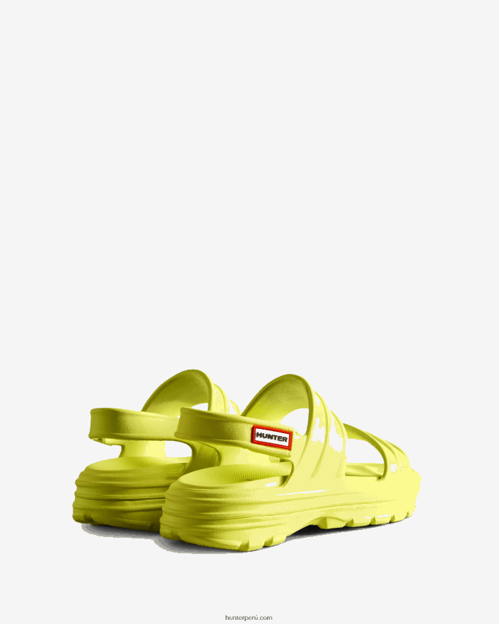 mujer Hunter sandalia flor amarillo picante Z28R2N243