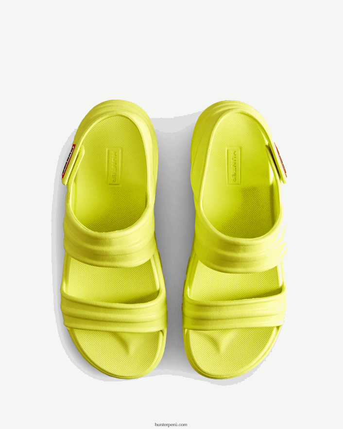 mujer Hunter sandalia flor amarillo picante Z28R2N243